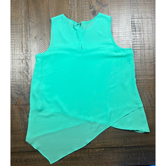Vince Camuto Sheer Asymmetrical Tanks, Yellow and Turquoise, Size M, Lot of 2 - Picture 7 of 13